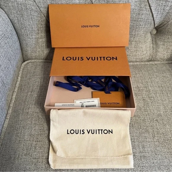 Authentic Louis Vuitton Coin Card Case Taigarama Black Monogram - Picture 5 of 5